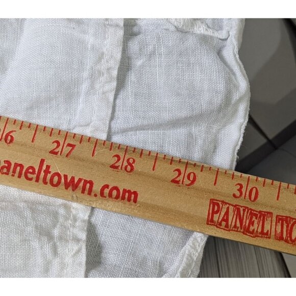 Terzo Millennio Womens White 100% Linen Tunic Top Made In Italy Small - Picture 9 of 9